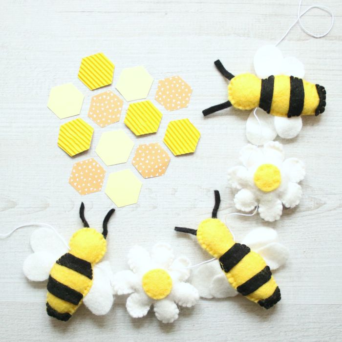 Bee Felt Garland Kit